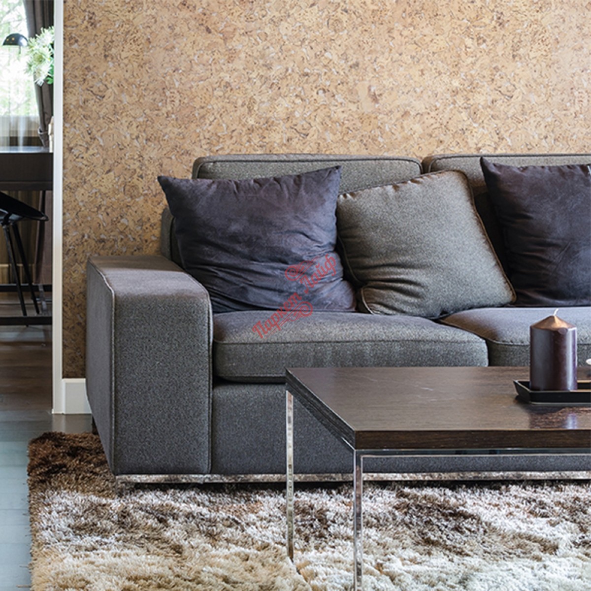 Отделка стен пробкой