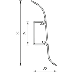 Плинтус пластиковый Идеал Комфорт 55мм